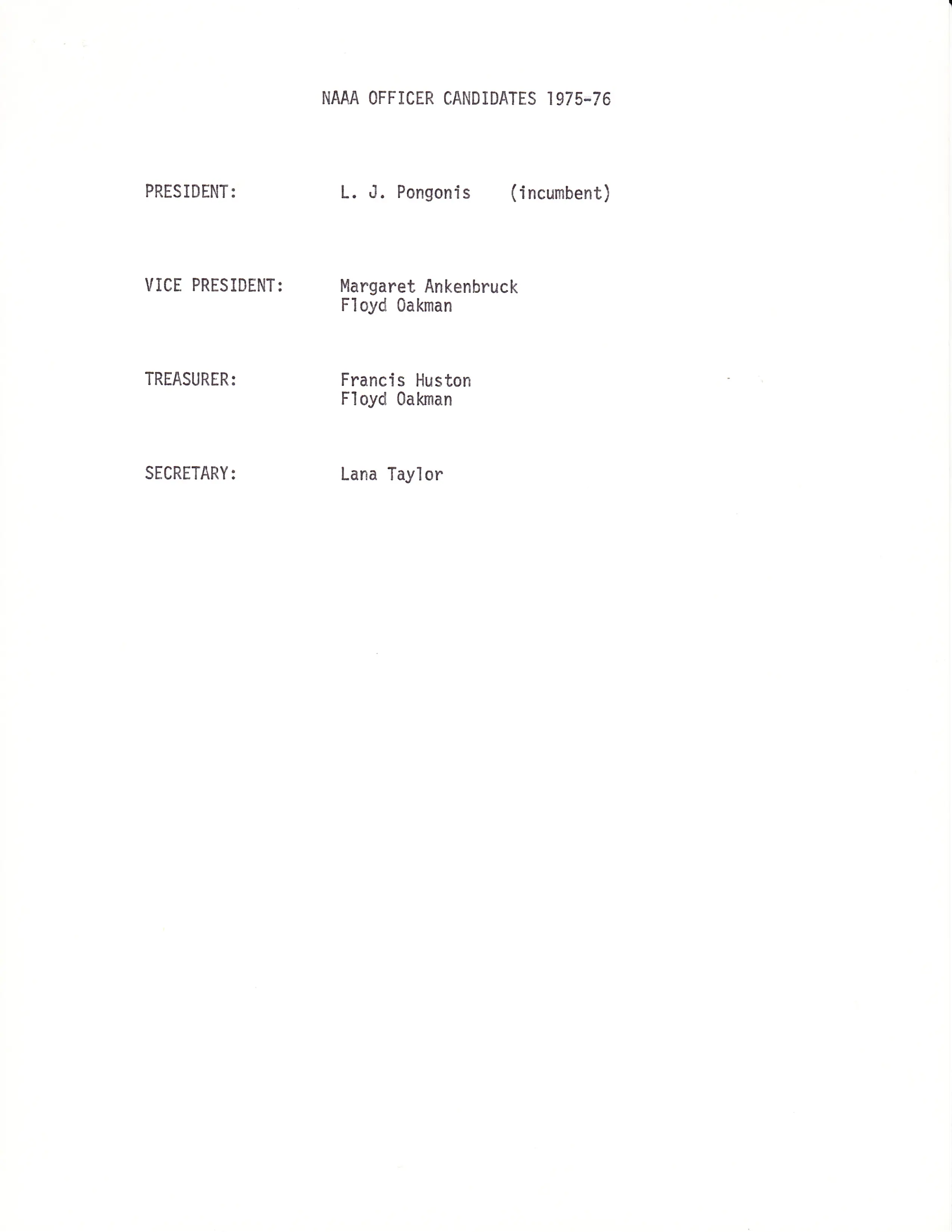 1975-76 officer candidates